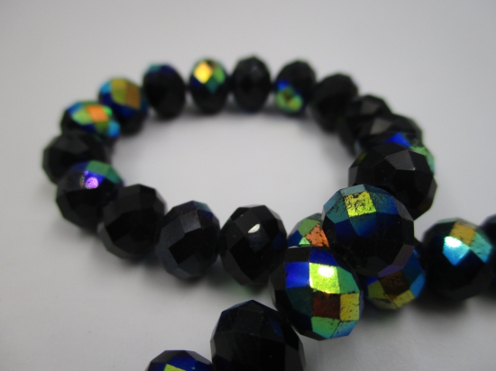 Crystal Disc Black Ab 10mm +/-65pcs