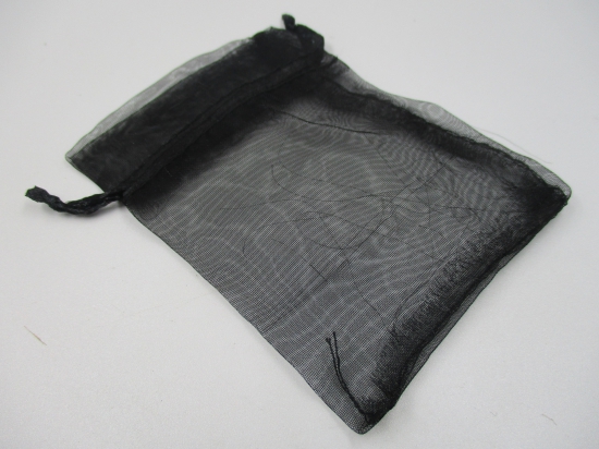 ORGANZA BAGS 10PCS 7X9CM BLACK