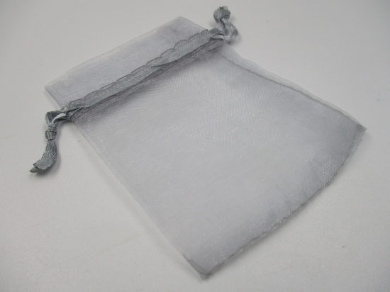 ORGANZA BAGS 10PCS 7X9CM LT GREY