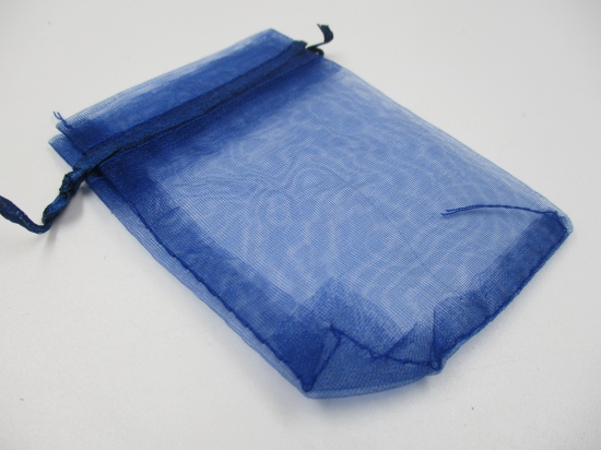 ORGANZA BAGS 10PCS 7X9CM BLUE