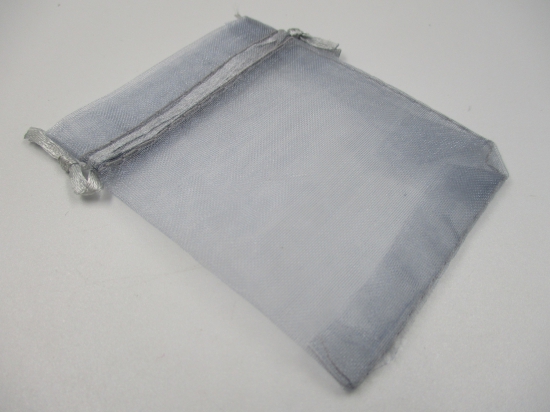 ORGANZA BAGS 10PCS 7X9CM GREY