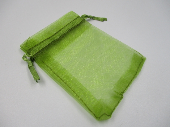 ORGANZA BAGS 10PCS 7X9CM LT AVO GREEN