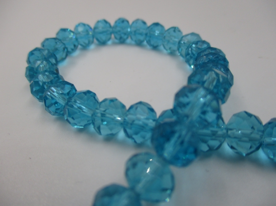 Crystal Disc Turq 8mm +/-60pcs