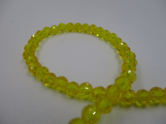 Crystal Round 4mm Yellow +/-100pcs