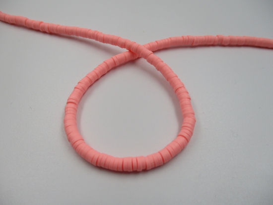 Polymer Clay Disc 4mm  40cm Rose Pink