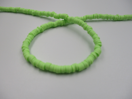 Polymer Clay Disc 4mm  40cm Lt Green