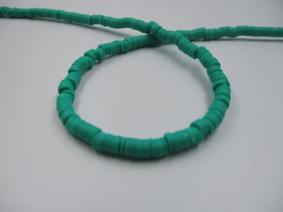 Polymer Clay Disc 4mm  40cm Dk Green