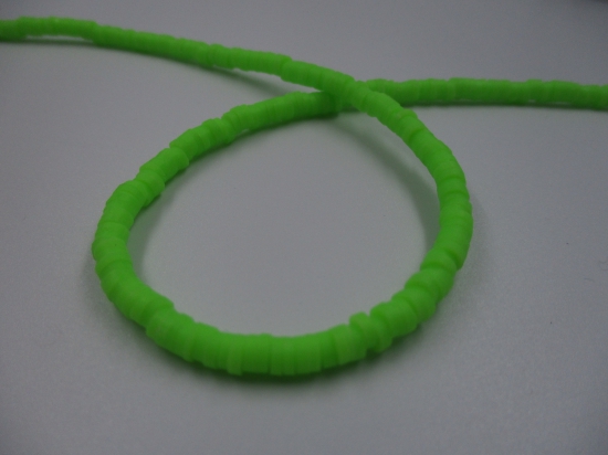 Polymer Clay Disc 4mm  40cm Neon Green