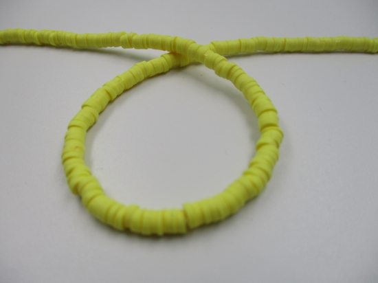 Polymer Clay Disc 4mm  40cm Dk Yellow