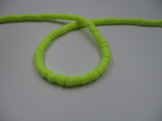 Polymer Clay Disc 4mm  40cm Neon Lt Yellow