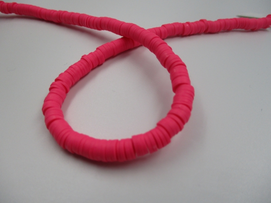 Polymer Clay Disc 6mm 40cm Neon Pink