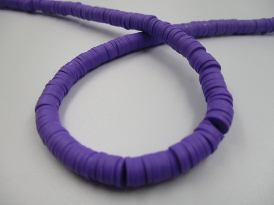 Polymer Clay Disc 6mm 40cm Dk Purple