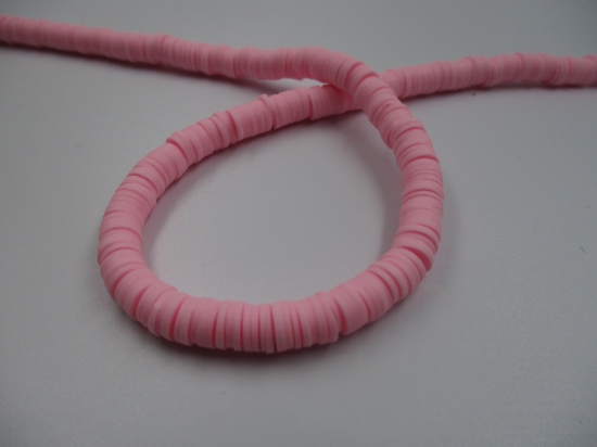 Polymer Clay Disc 6mm 40cm Baby Pink
