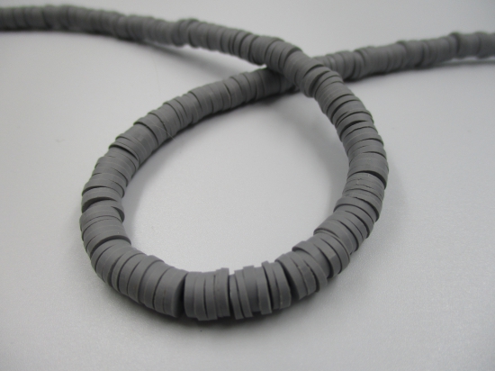 Polymer Clay Disc 6mm 40cm Grey