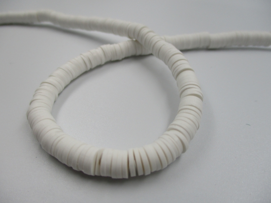 Polymer Clay Disc 6mm 40cm White