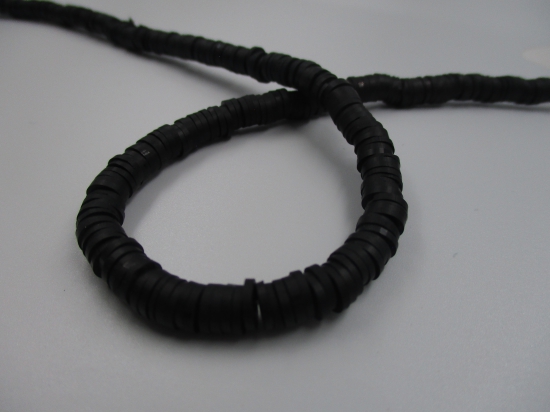 Polymer Clay Disc 6mm 40cm Black