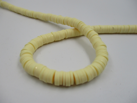 Polymer Clay Disc 6mm 40cm Cream