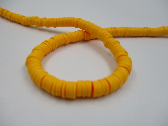 Polymer Clay Disc 6mm 40cm Bright Orange