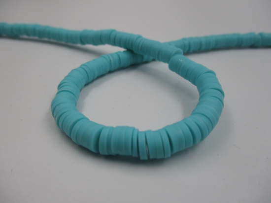 Polymer Clay Disc 6mm 40cm Turq