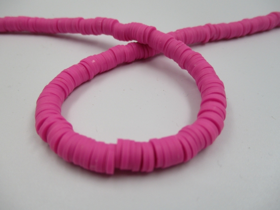 Polymer Clay Disc 6mm 40cm Dk Pink