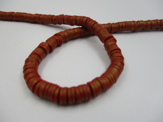 Polymer Clay Disc 6mm 40cm Brown/Gold