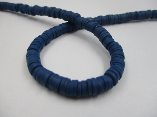 Polymer Clay Disc 6mm 40cm Navy Blue