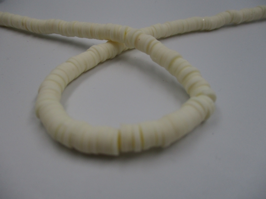 Polymer Clay Disc 6mm 40cm Lt Cream