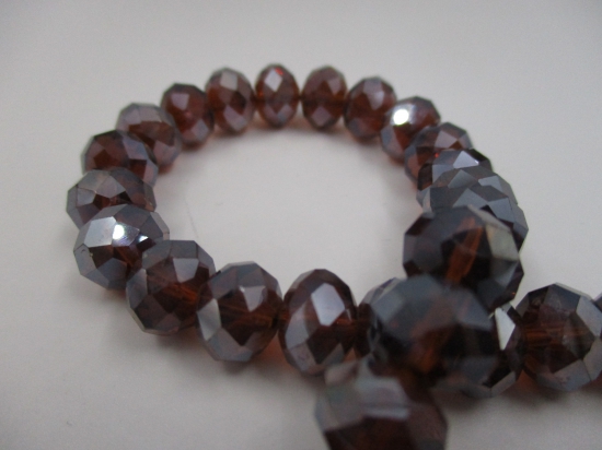 Crystal Disc Dk Brown Ab  10mm +/-65pcs