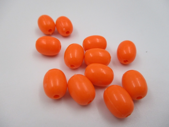 PONY BEADS 9X12MM OVAL ORANGE 250G