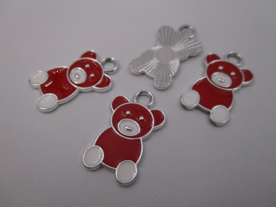 Charm Bear 4pcs Red