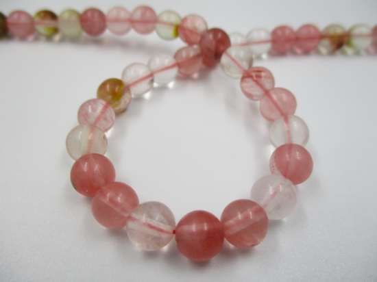 Mix Cherry Quartz 8mm +/-45pcs