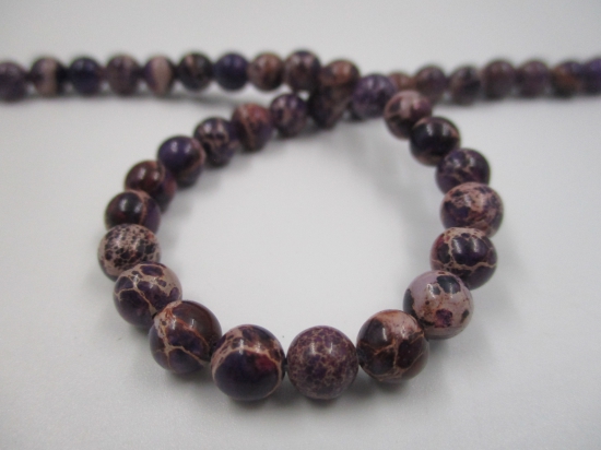 Purple Sea Sediment 8mm +/-48pcs