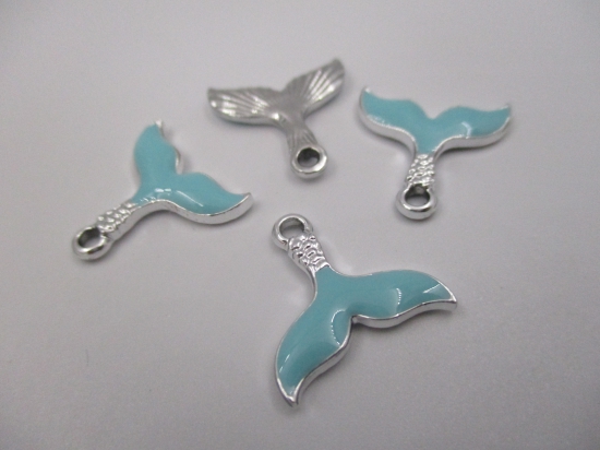 Charm Whale  4pcs Turq
