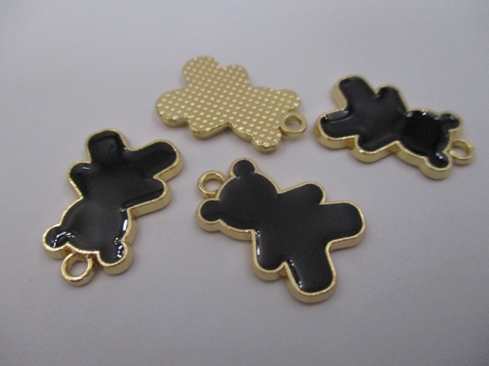 Charm Bear 4pcs Black