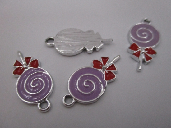 Charm Lollipop 4pcs Purple