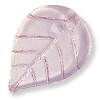 GLASS LEAF 12X18 PINK 100PC