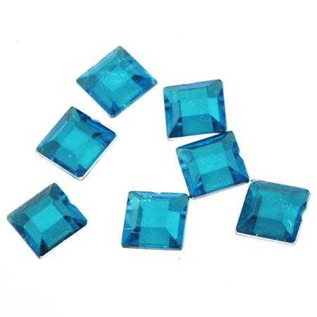 RHINE 8X8MM SQR TURQ 400PCS