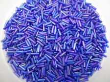 Bugle Beads Blue Oil Slick 450g