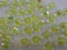 CRYS RND 6MM JONQUIL AB 50PCS