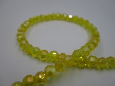 Crystal Round 4mm Yellow Ab +/-100pcs