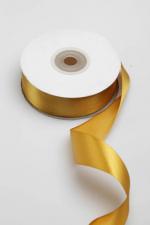 SATIN RIBBON 25MM OLD GOLD