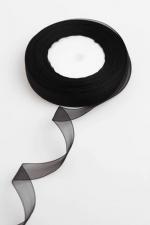 ORGANZA RIBBON 15MM BLACK