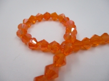 Crystal BIC 6mm  Dk Orange Ab +/-40pcs