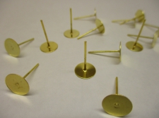 Glue On Stud 8mm brass 50pcs