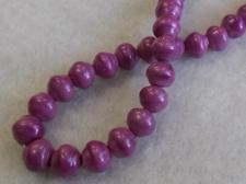 Czech Glass Bead 8mm Purple Gloss Finish+/-75pcs