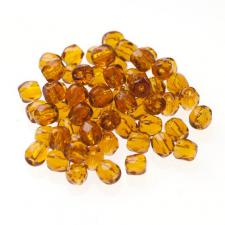 Czech Fire Polish Beads 100P 4mm Round - 10100