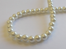 GLASS PEARLS 6MM CREAM