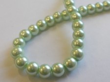 GLASS PEARLS 8MM LT GREEN