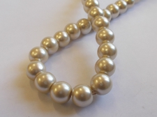 GLASS PEARLS 10MM LT GOLD