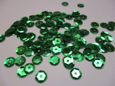 SEQUINS ROUND 7MM 100G GREEN